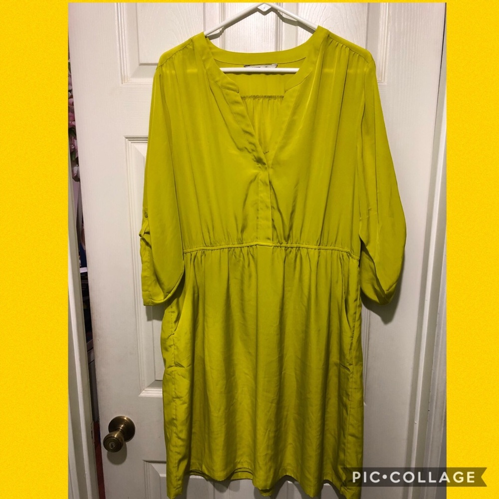 Neon electric yellow dress